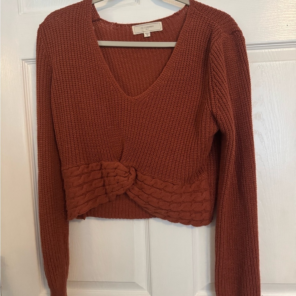 No Comment Women's Burnt Orange Sweatshirt Size XL